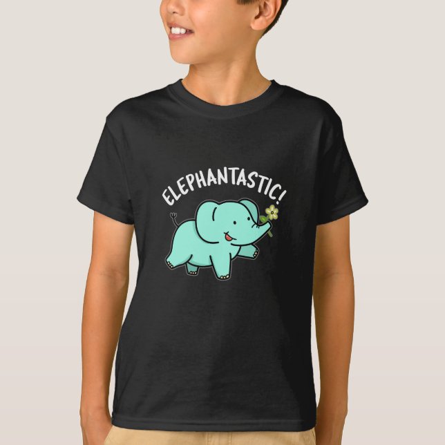 Camiseta Elefante Engraçado Elefante Elefante Escuro BG (Frente)
