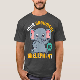 Camiseta Elefante Engraçado, Elefante Joga Em Palavras, Fof