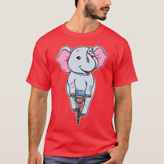 Camiseta Elefante Engraçado Que Anda De Bicicleta