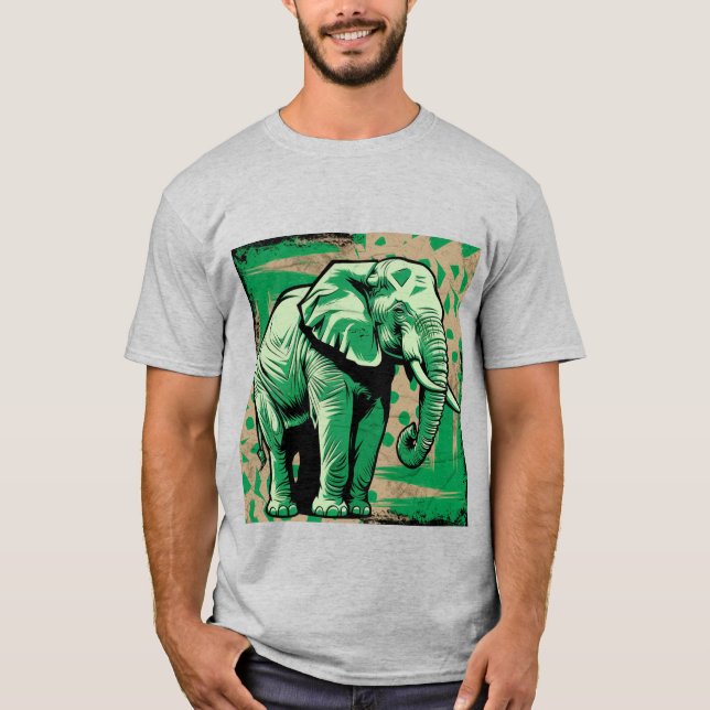 Camiseta Elefante Estilizado (Frente)