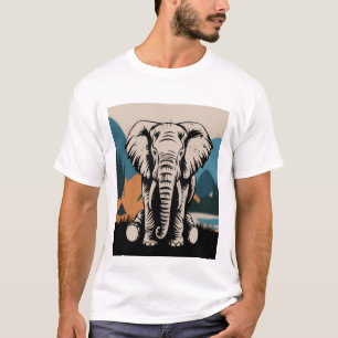 Camiseta Elefante Estilizado