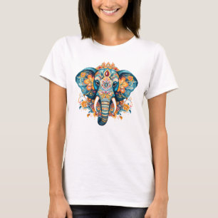Camiseta Elefante Estilo Boêmio