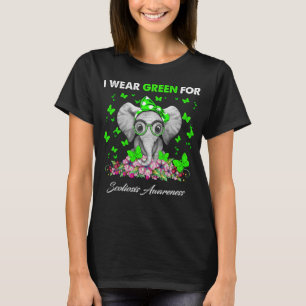 Camiseta Elefante Eu Visto Verde Para Sensibilização Por Es