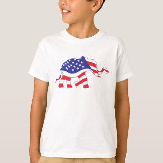 Camiseta Elefante feito na bandeira dos EUA