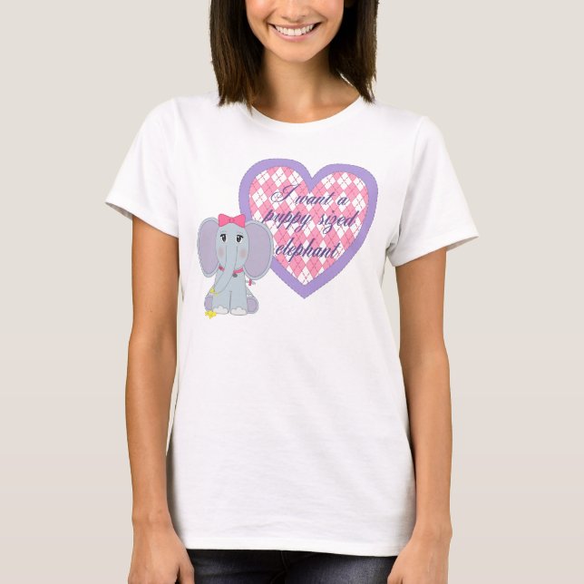Camiseta Elefante feito sob medida filhote de cachorro (Frente)