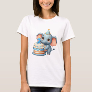 Camiseta Elefante Fofo 2º Aniversário