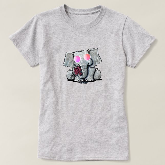 Camiseta Elefante Fofo KiniArt (Frente do Design)