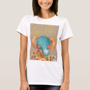 Camiseta Elefante Gracioso na Natureza