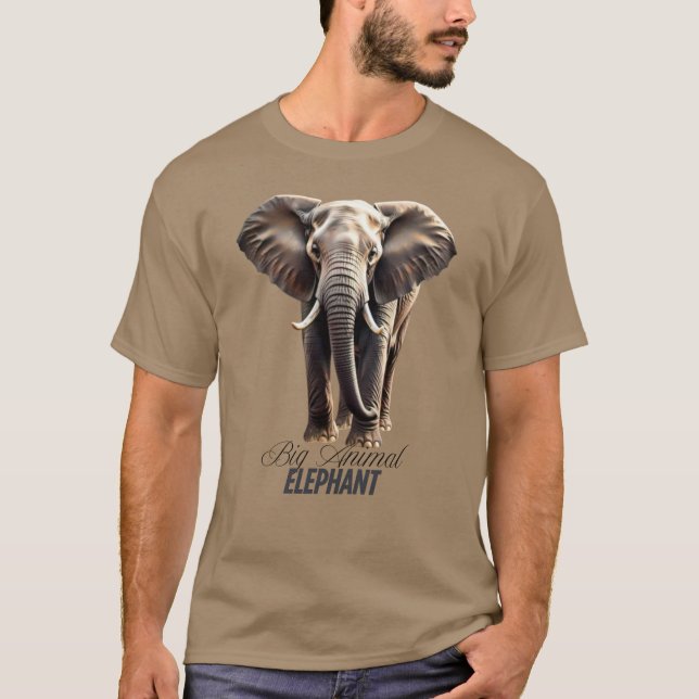 Camiseta Elefante Grande Animal (Frente)