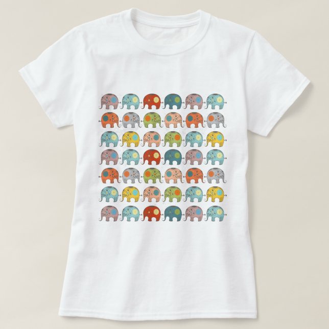 Camiseta Elefante Incrível e Bonito Circo Indígena (Frente do Design)