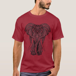 Camiseta Elefante Indiano Colorido Decorativo