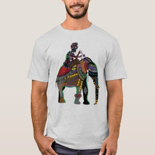 Camiseta ELEFANTE INDIANO da ARTE com t-shirt do CAVALEIRO