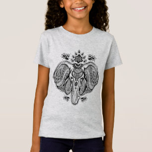 Camiseta Elefante indiano inspirado do vintage