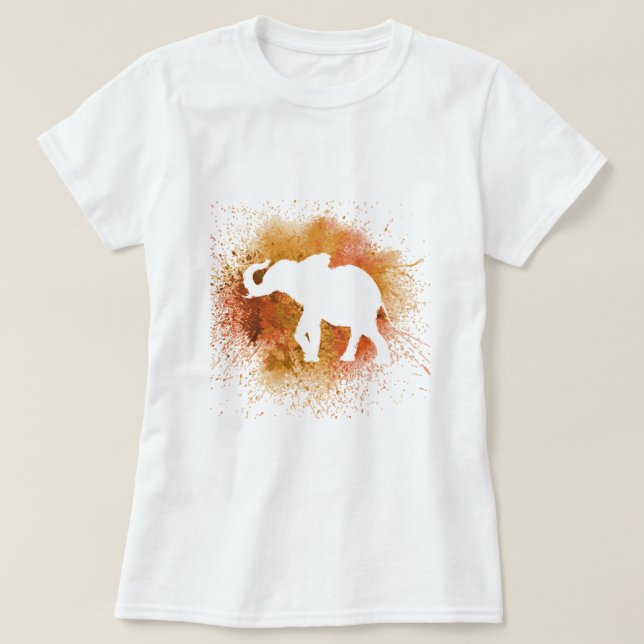 Camiseta Elefante Laranja (Frente do Design)