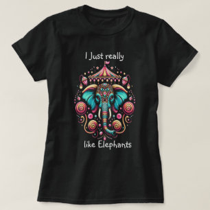 Camiseta Elefante Majestoso Em Circus Canopy
