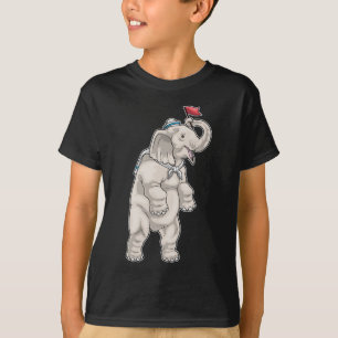 Camiseta Elefante Marinheiro Chapéu de marinheiro