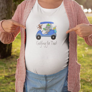 Camiseta Elefante Menino e Macaco Jogando Golfe a Dois