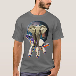 Camiseta Elefante Motif africano Animais coloridos Mammal E