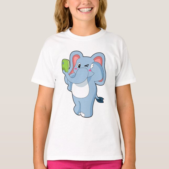 Camiseta Elefante móvel (Frente)