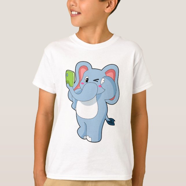 Camiseta Elefante móvel (Frente)