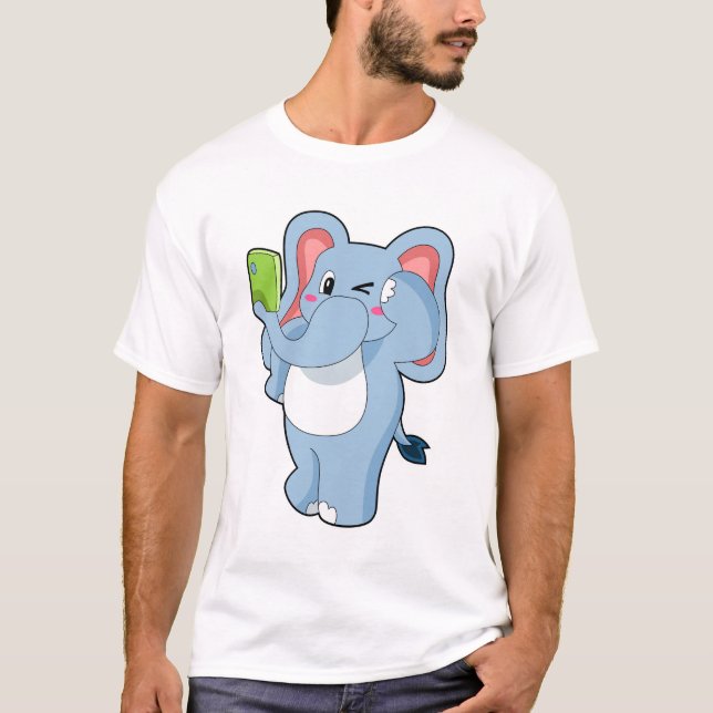 Camiseta Elefante móvel (Frente)