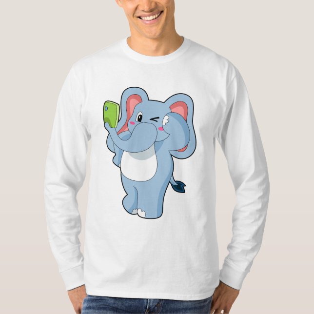 Camiseta Elefante móvel (Frente)