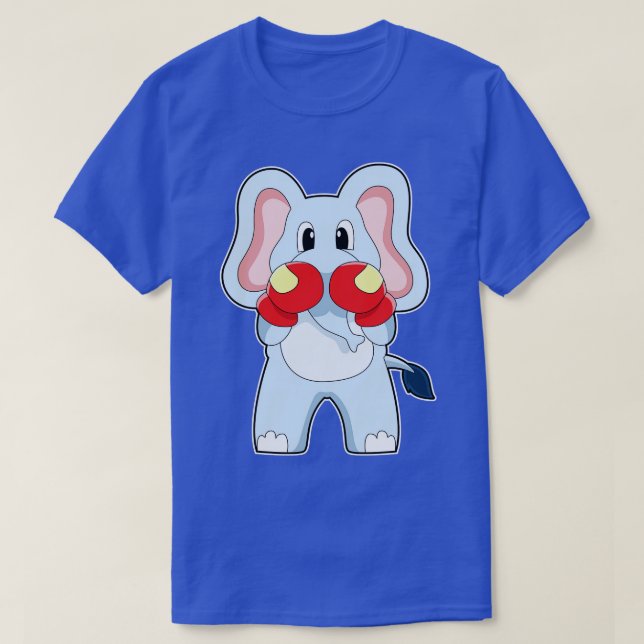 Camiseta Elefante na Boxe com Luvas de Boxe (Frente do Design)