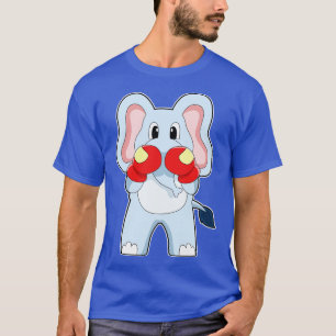 Camiseta Elefante na Boxe com Luvas de Boxe