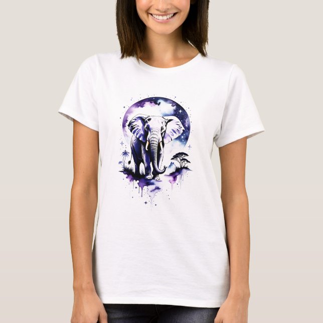 Camiseta Elefante na selva mística (Frente)