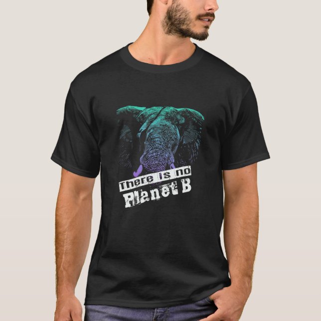 Camiseta ELEFANTE NÃO HÁ PLANO B Alterações Climáticas é... (Frente)