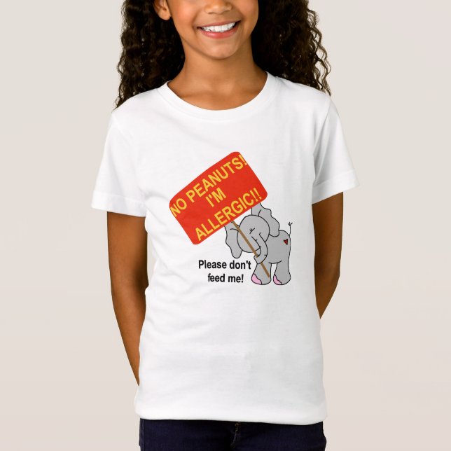 Camiseta Elefante nenhuns amendoins (Frente)
