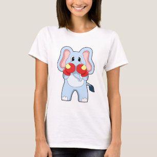 Camiseta Elefante no Boxing com luvas in a box