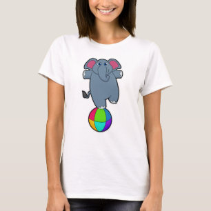 Camiseta Elefante no Circo com bola de Circo