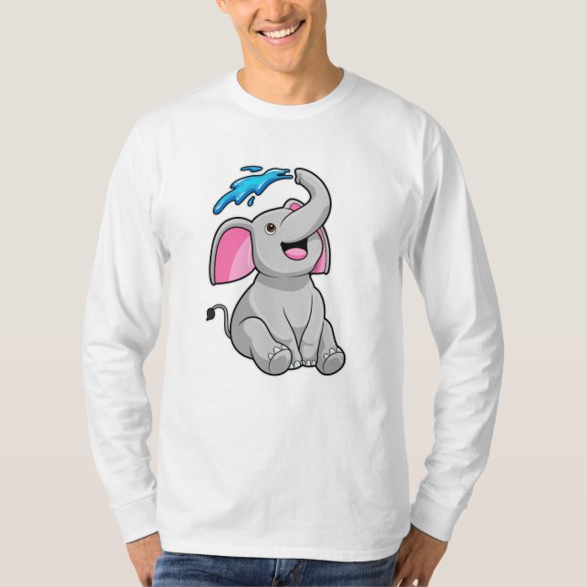 Camiseta Elefante no Splash com Água (Frente)