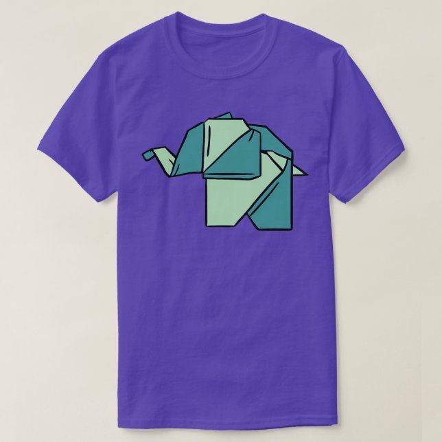 Camiseta elefante origami 7 (Frente do Design)