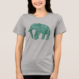Camiseta Elefante Padrada de Mulher Gira