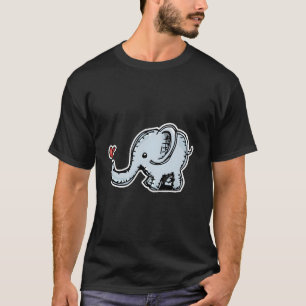 Camiseta Elefante Para Bebês Mole E Bonito Para O Aniversár