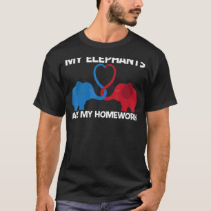 Camiseta Elefante Para Crianças Parque Selvagem