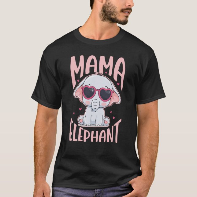 Camiseta Elefante Para Homens, Animais Selvagens 2 (Frente)