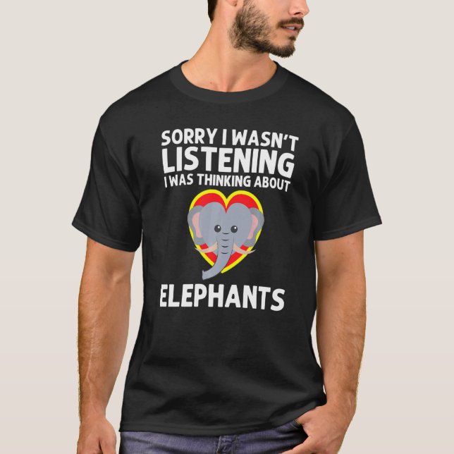 Camiseta Elefante Para Homens Maiores Circo Zoo Animal H (Frente)