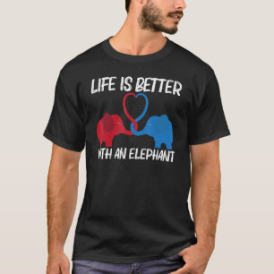 Camiseta Elefante Para Mulheres Selvagens Parque Animal