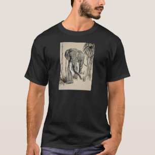 Camiseta Elefante Passando Pela Arte De Savana