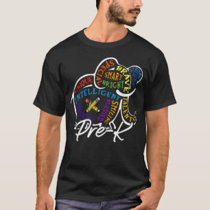 Camiseta Elefante Pré-K De Volta Para Estudantes De Nuvem D