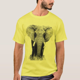 Camiseta Elefante Preto e Branco