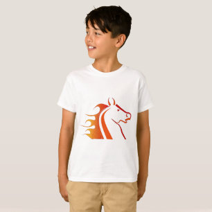Camiseta Elefante Preto e Cavalo Vermelho