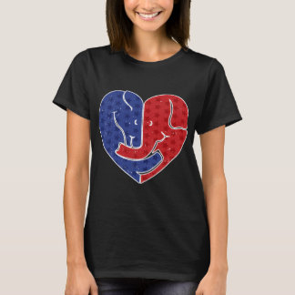 Camiseta Elefante Republicano Democrata e Donkey