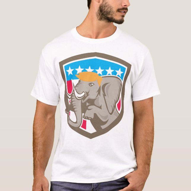 Camiseta Elefante republicano do trunfo (Frente)