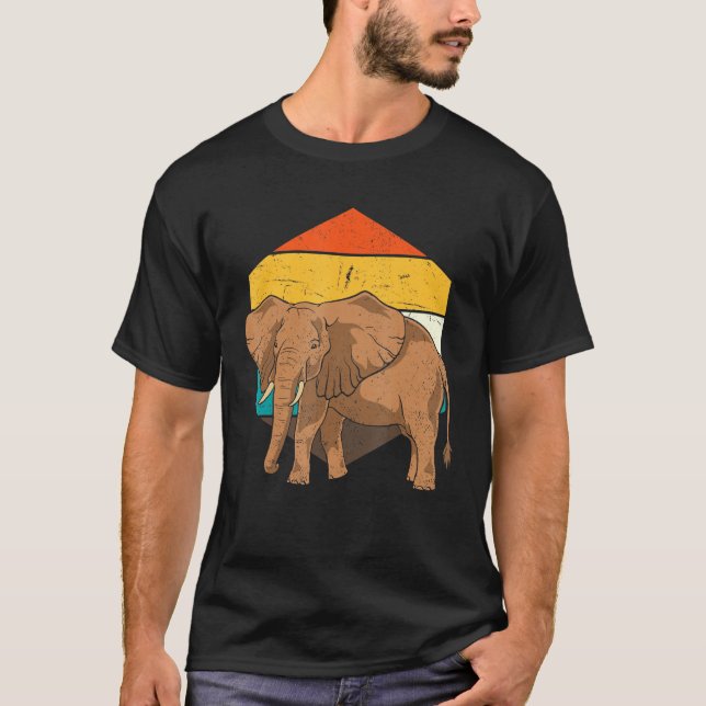 Camiseta Elefante Retro (Frente)