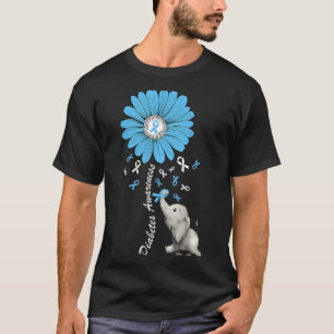 Camiseta Elefante Retro Conscientização sobre Diabetes Diab