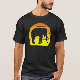 Camiseta Elefante Retrovisor Elefante Silhouette Zoo Ani